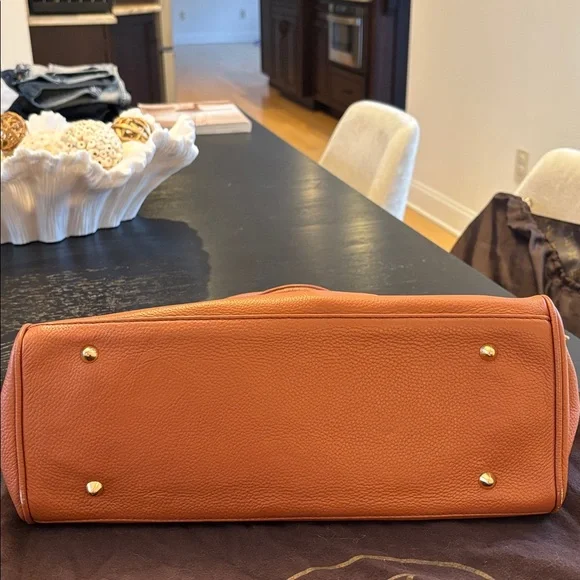 Onna Ehrlich Leather Handbag with Gold Hardware - Picture 3 of 4